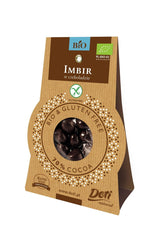 Ginger in dark chocolate gluten-free organic 60 g - DOTI